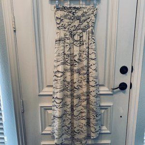 Patterson J. Kincaid Strapless Print Hi-Low Dress